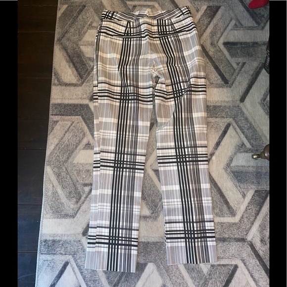 Diane von Furstenberg Cigarette Plaid Twill Pants - Picture 4 of 6